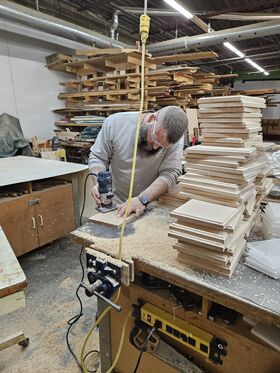Matt Haid busy in his workshop